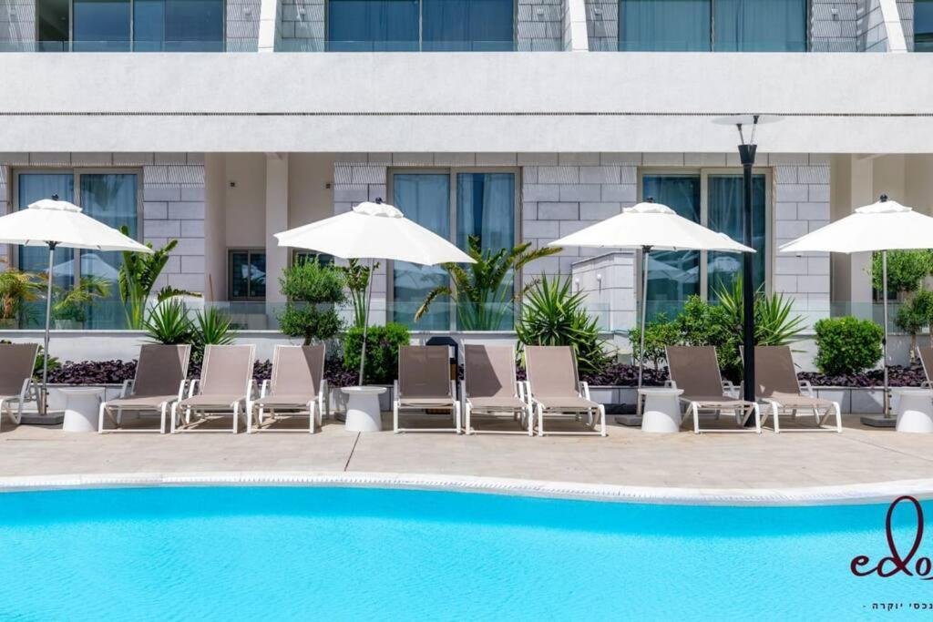 דירה בסי סייד עם נוף מדהים לים - By Edom Apartment เอลัต ภายนอก รูปภาพ